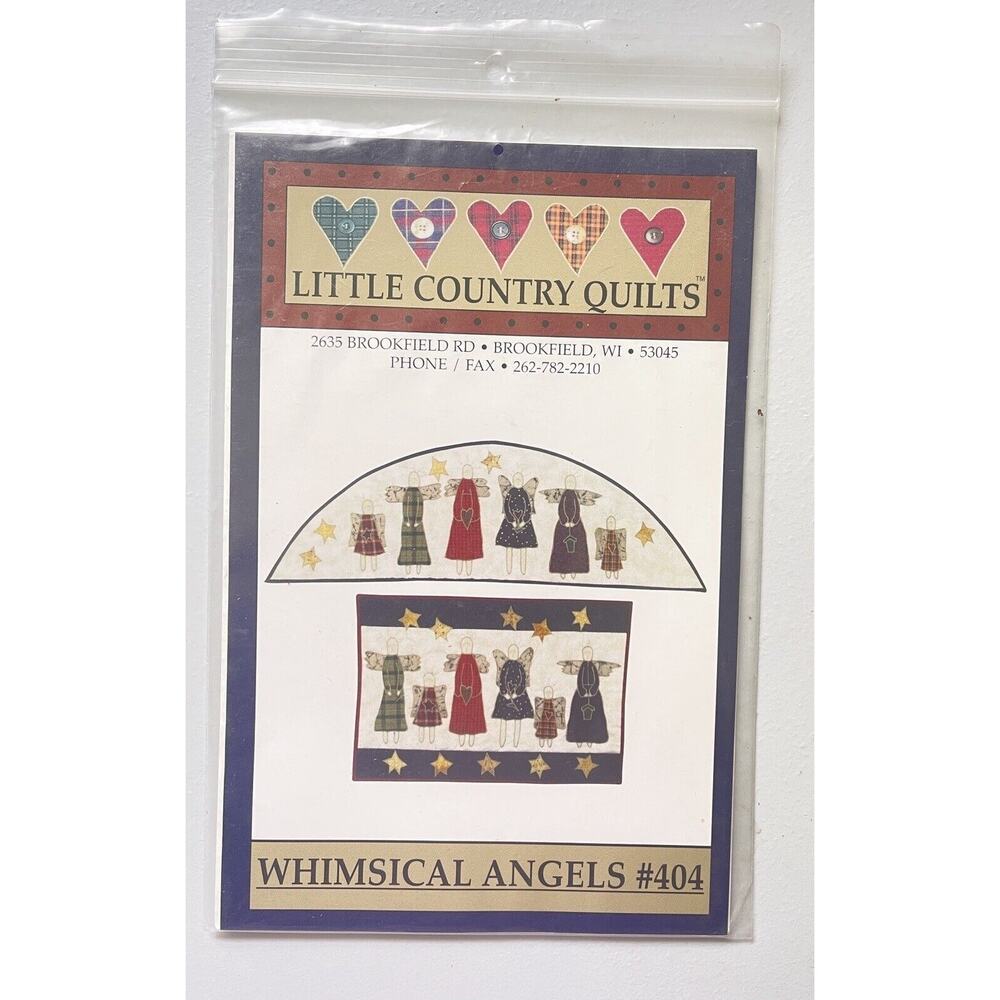 Whimsical Angels Wall Quilt Pattern by Little Country Quilts #404 Primitive